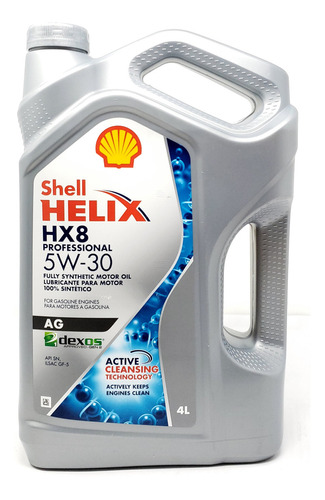 Aceite Motor Shell Helix Hx8 5w30 Sintetico 4 Lts