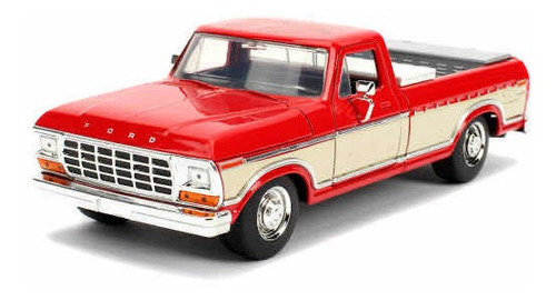 1/24 1979 Ford F-150 Pick Up Sam Walton Jada Color Rojo Con Blanco