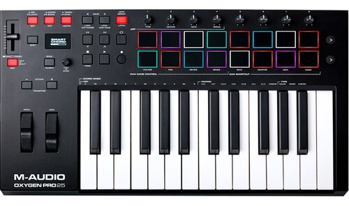 Teclado Controlador M-audio Oxygen Pro 25 Aftertouch Negro