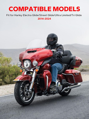 Parabrisas Redondo 13 Pulgadas Premium Para Harley Davidson