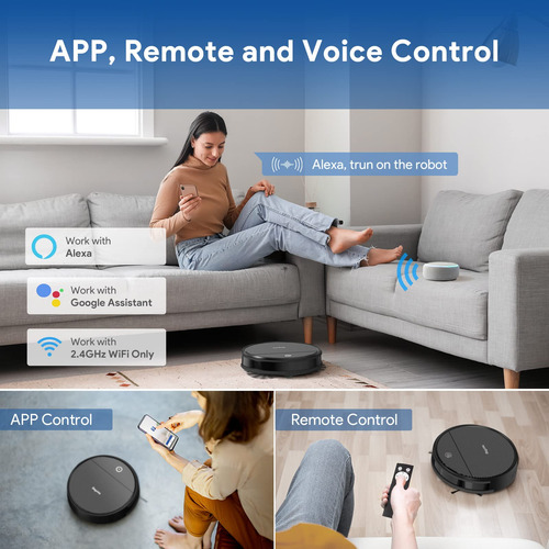 Robot Aspirador Y Trapeador 2000 Pa App Wifi Alexa Mmg