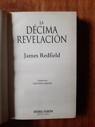 La Décima Revelación James Redfield - Tapa Dura (Usado)