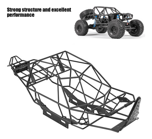 Marco De Chasis De Metal Negro Rc Roll Cage Para Axial Rr10