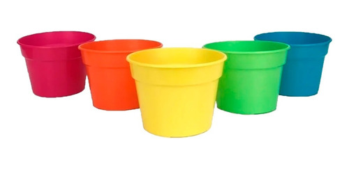 Maceta Plastico Clasica Nº6 Colores Beruplast X 10 Unidades