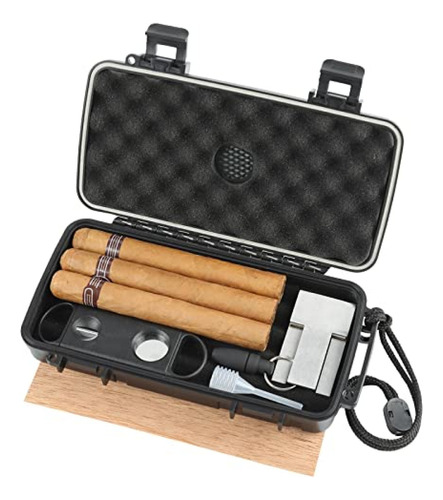 Estuche Para Puro Caja Humidificadora De Cigarros De Viaje C