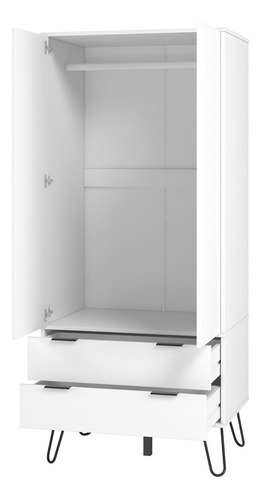 Ropero Organizador De Madera, Armario Con Puertas Y Cajones