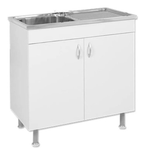 Imagen 4 de 6 de Bajo Mesada Cocina 80 Cm Incluye Bacha Acero Sifon