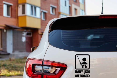 Baby Jedi On Board Sticker Auto Tuning Bebé A Bordo