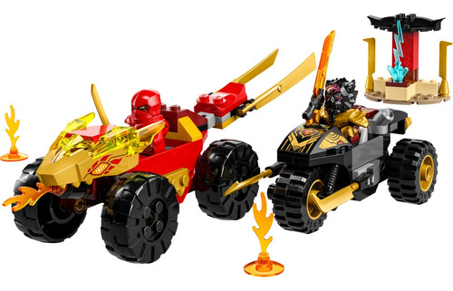 Lego Ninjago - Batalha De Carro E Moto De Kai E Ras Quantidade De Peças 103