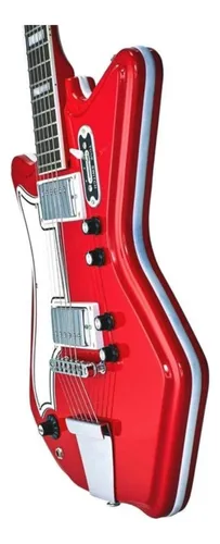 Guitarra eléctrica para zurdo Eastwood Airline 59 2P de caoba red con diapasón de palo de rosa