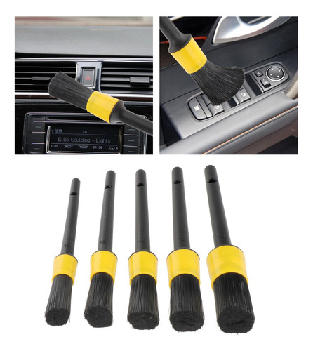 5x Car Detailing Brush Set Cepillos De Limpieza Para Limpiar