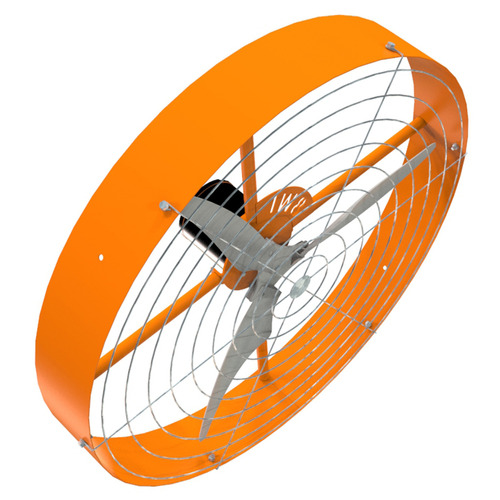 Ventilador Tufão Parede Aviario Granja Curral Gado Redondo Cor da estrutura Laranja Diâmetro 100 cm Material das pás Polietileno Quantidade de pás 3 220V/380V