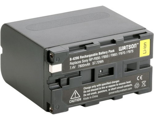 Watson Bateria De Iones De Litio Np-f975 (7.4v, 7800mah)