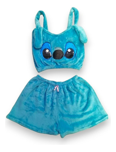 Pijama Lilo & Stitch Short + Top Dama Juvenil Calientita