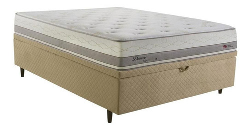 Cama Box Baú Casal Herval Dover, 79x138x188 Cm, Maxspring Cor Marrom