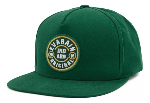 Gorra Flat Verde Classic Gabardina Vintage Premium Eva Rain®