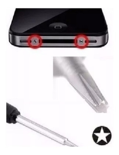 Imagem 1 de 4 de Chave Torx 0.8 Para Abrir iPhone 4, 4s, 5, 5g, 5s, 5c, 6