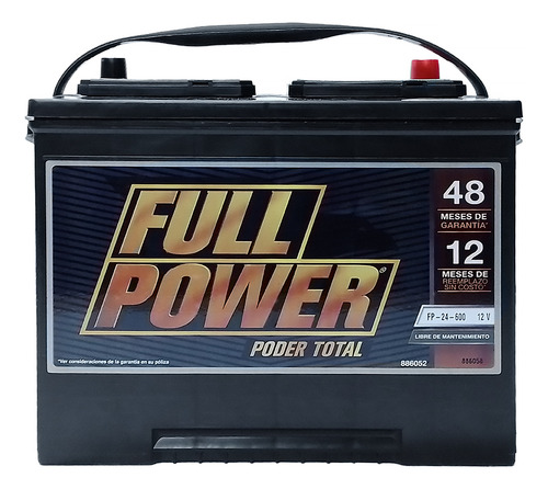 Acumulador Full Power 12v 600 Amp Bateria Modelo Fp-24-600