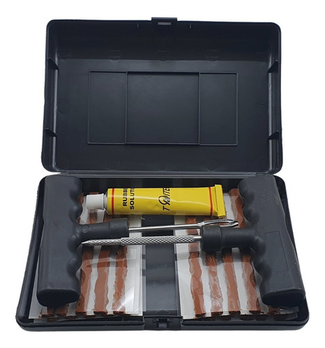 Imagem 4 de 6 de Kit Ferramenta Remendo Pneu Carro Sem Câmara + Maleta 29 Pçs