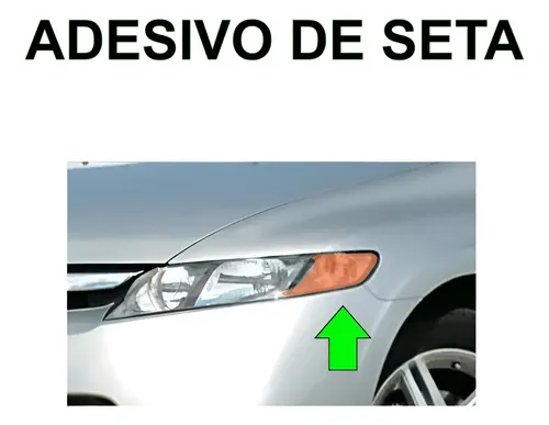Adesivo De Seta Laranja Honda Civic 2007 A 2011