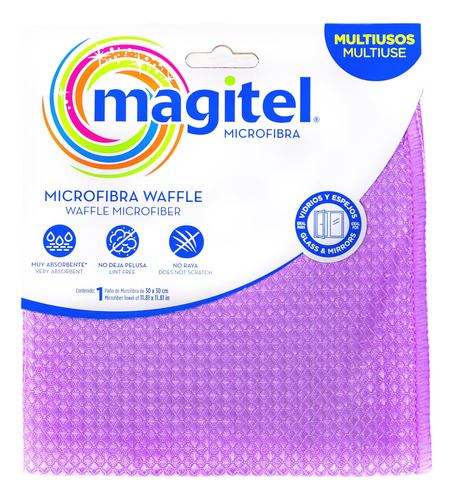 Paño De Microfibra Waffle Caja Con 12 Piezas Multicolor