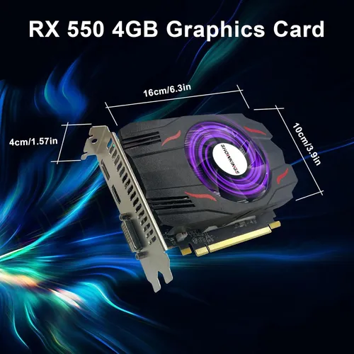 Tarjeta Gráfica Amd Radeon Rx 550 4gb, Gddr5 128 Bit Vide...