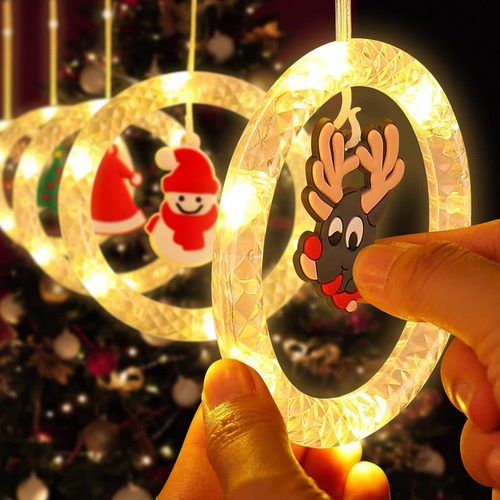 Extensión Cortina De Luces Navideñas Con Motivos