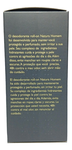 Natura Homem Masculino Shampoo Cor.agio + Desodorante Roll