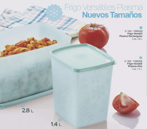Set Frigo Versátil Plasma Recipiente Tupperware 3 Pzas