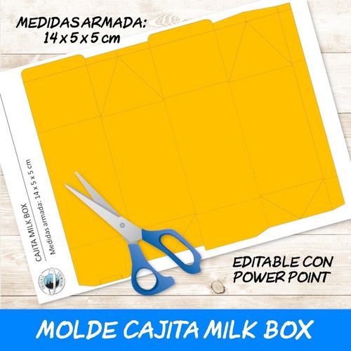 Pack Imprimible Molde Caja Milk Box Shaker Leche Editable