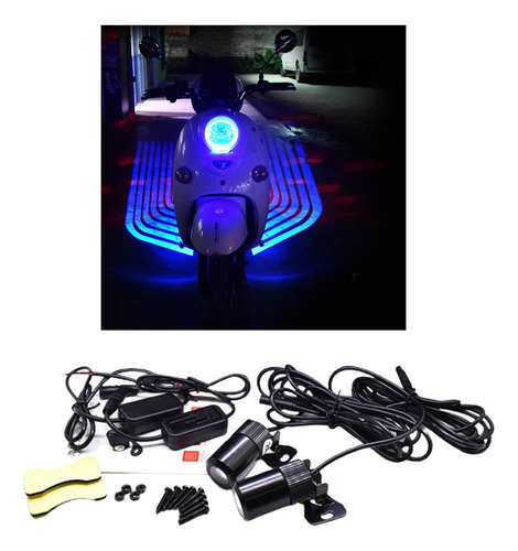 Iluminación De Luz De Neón Led De Ala De Ángel Para Azul