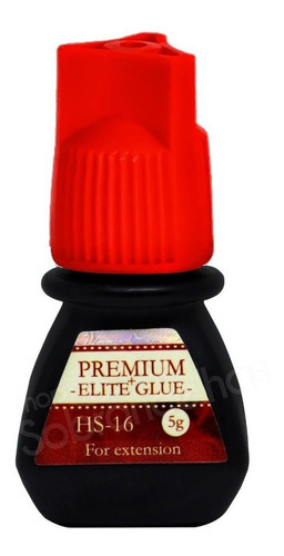 Adhesivo para extensiones de pestañas Elite Hs 16, 5 ml, volumen brasileño, color negro