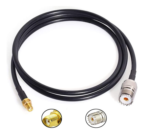 Vmuksan Cable Rg58 De 3.3 Ft/3 Pies Con Conector Hembra Sma 