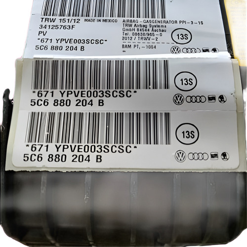 Bolsa De Aire Tablero Copiloto Jetta A6 11 Sin Uso Original (Usado)