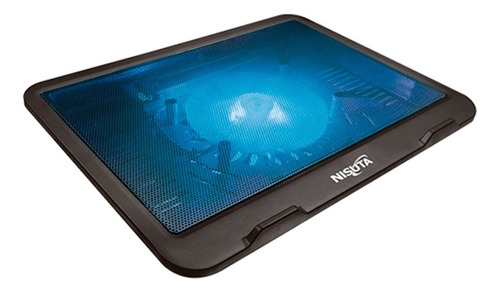Base Para Notebook Nisuta 17 Reclinable Cooler Led Ns-cn83 Color Negro Led Azul