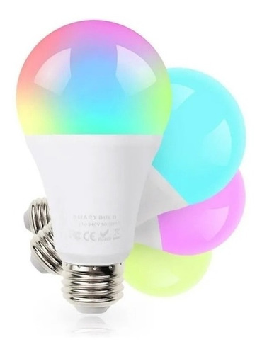 Lampara Led Smart 12w Rgb Multicolor Wifi + Bluetooth App 