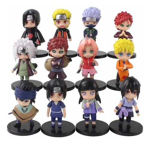  Kit 12 Bonecos Naruto Figura De Acción Shippuden Sasuke Hot