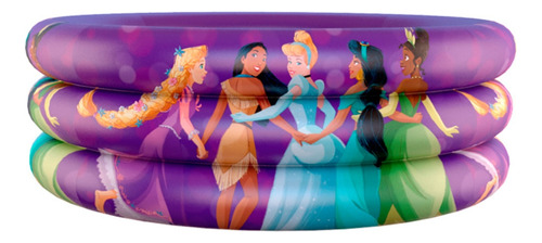 Piscina Inflável redondo Etitoys Piscina Infantil Princesas 100L colorida