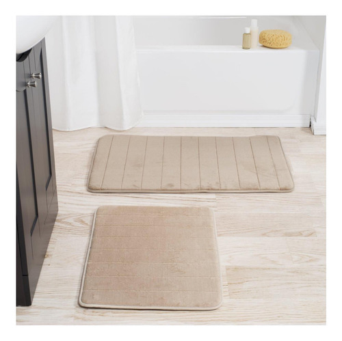 Bedford Home Juego De Topo De 2 Esteras De Baño De Espuma D