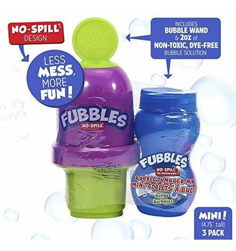Burbujero De Plastico Con Vaso Solucion Para Burbujas 3 Pzas