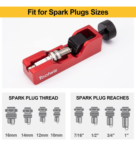 Herramienta Spark Plug Gap Toolwiz Con Manómetro De 32 Palas