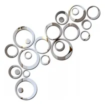 Comprar Espejo Adhesivo Pared Forma Circular Decoración Hogar 24und 