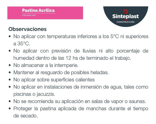 Imagen 4 de 9 de Pastina Lista Para Usar Sinteplast 1.25 Kg Alta Calidad