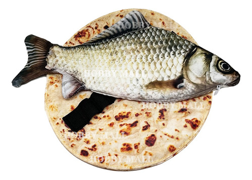 Lapicera Pez Bolsa+tortilla Harina Estuche Lapicero 2 Piezas