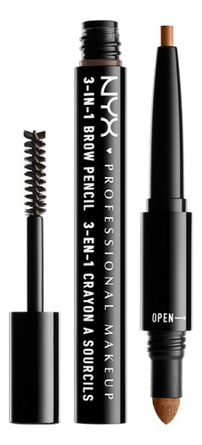 Nyx Professional Makeup Lápiz De Cejas 3 En 1, Lápiz De Ceja