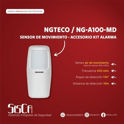Sensor De Movimiento -accesorio Kit Alarma 