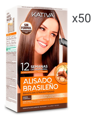 Lote 50 Uds Alisado Brasileño Kativa - Kit Completo