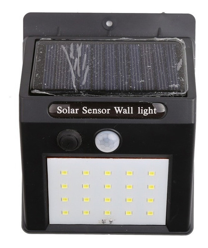 Farol Aplique Tortuga Solar 20 Led Pared Exterior Sensor Pir