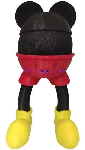 Adorno De Alexa 3d 4gen, Mxmkd-002, 2 Pzs, 22x23x15cm, Negro Color Rojo/negro