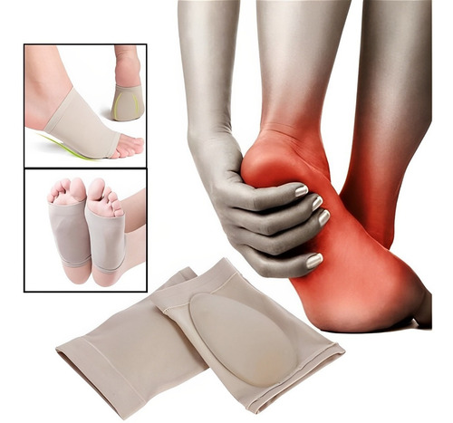 Imagem 3 de 7 de Meia Bandagem Palmilha Para Fascite Plantar Esporão Gel